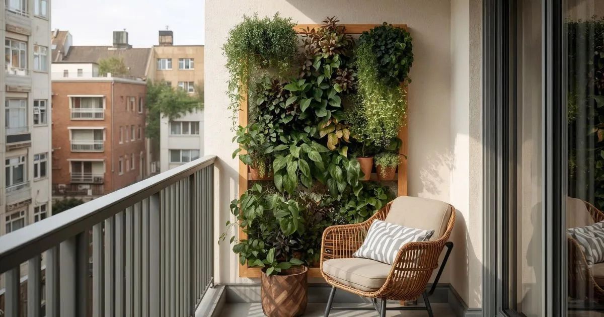 Leia mais sobre o artigo Jardim Vertical em Apartamento Transforma Varandas e Salas Pequenas em Oásis Verdes