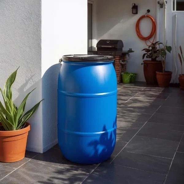 bombona plástica reciclada para fazer cisterna simples para água da chuva