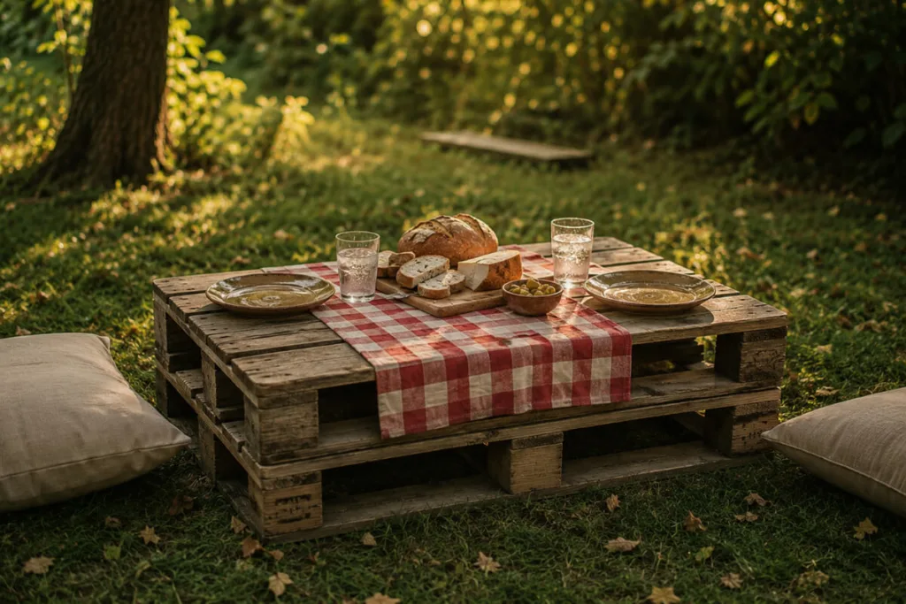 Mesa de piquenique com pallets